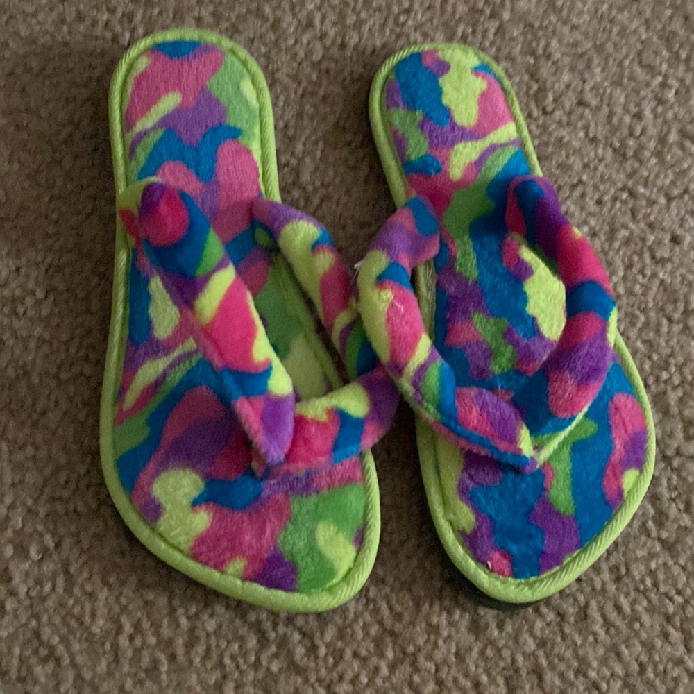 fuzzy sandals